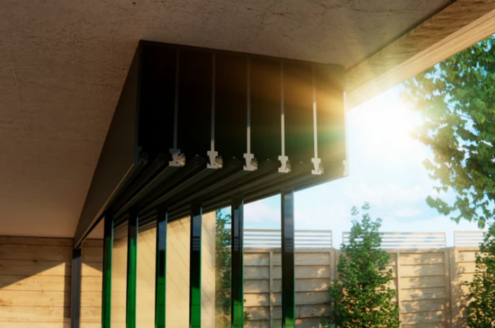 Breedte tot 528 cm Glas breedte 6 x 90 cm, 506 cm tot 528cm