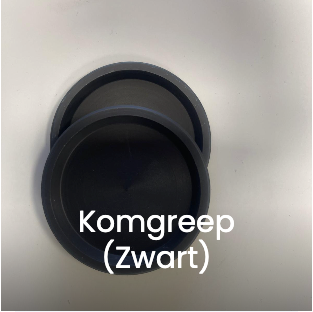Komgreep zwart 2 maal