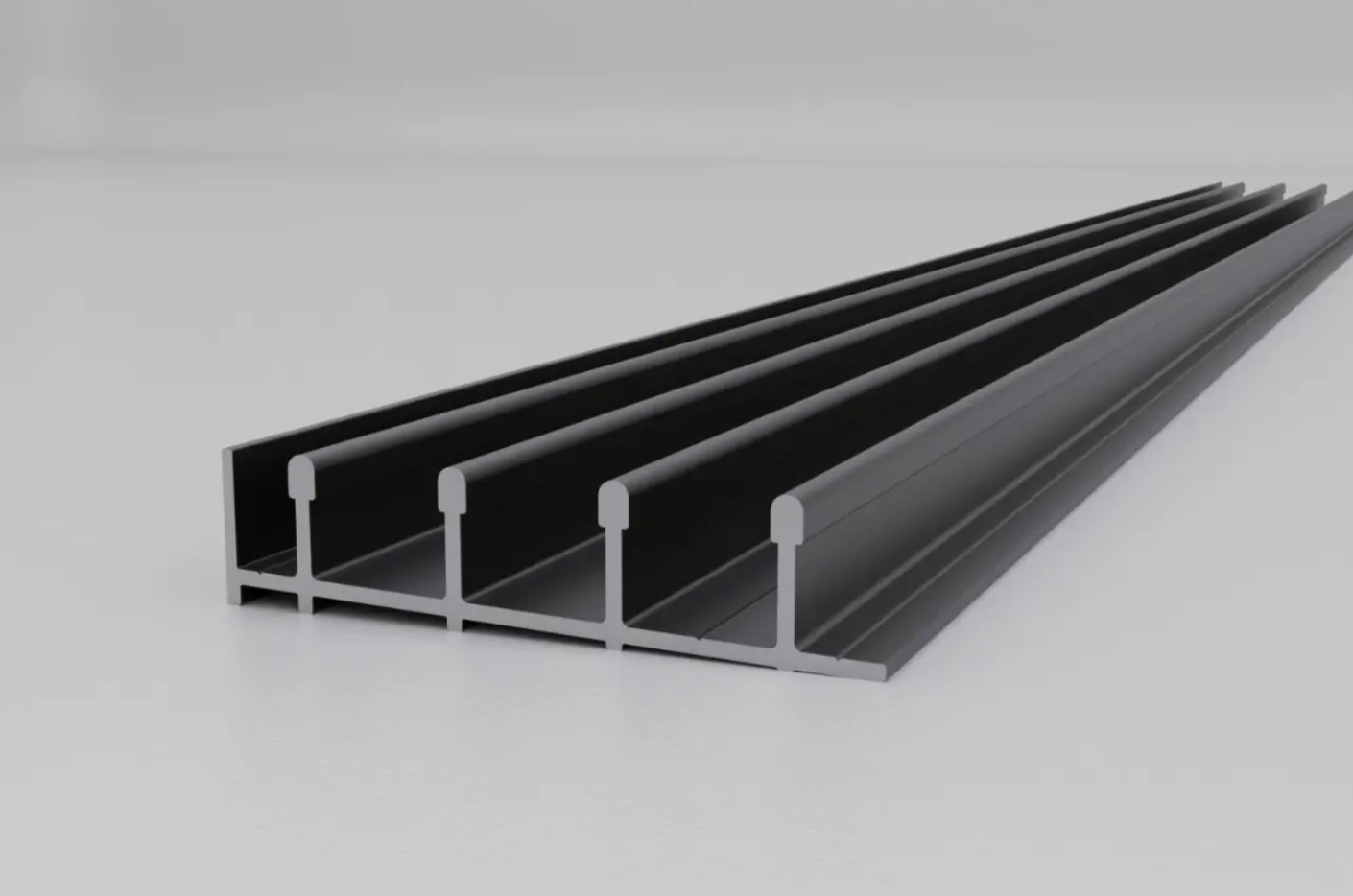 Boven- en onderrailset extra 1 meter